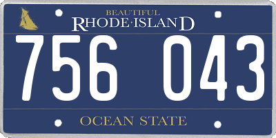 RI license plate 756043