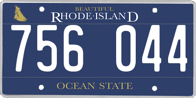 RI license plate 756044
