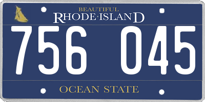 RI license plate 756045