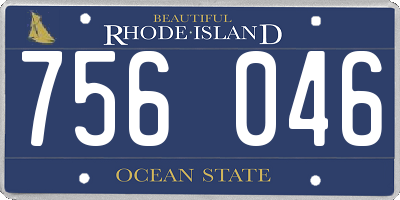 RI license plate 756046