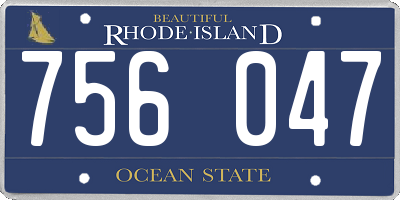 RI license plate 756047