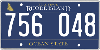 RI license plate 756048