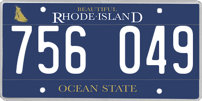 RI license plate 756049