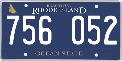 RI license plate 756052