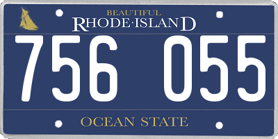 RI license plate 756055