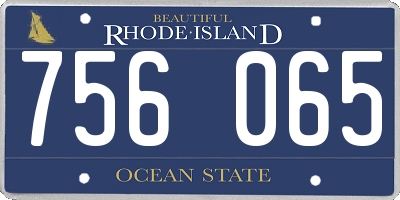 RI license plate 756065