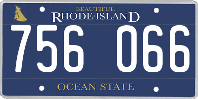 RI license plate 756066
