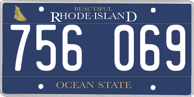 RI license plate 756069