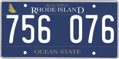 RI license plate 756076