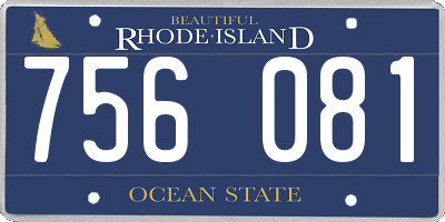 RI license plate 756081