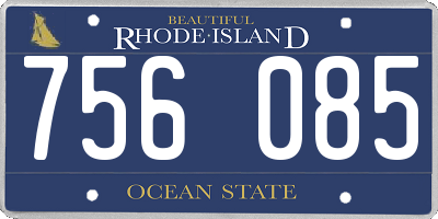RI license plate 756085