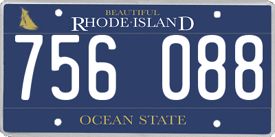 RI license plate 756088