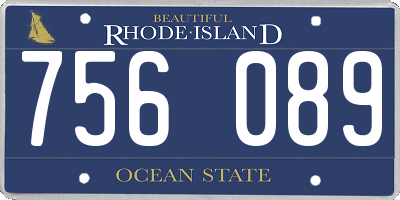 RI license plate 756089