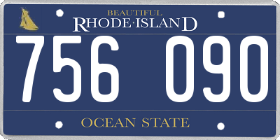 RI license plate 756090