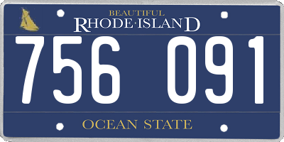 RI license plate 756091