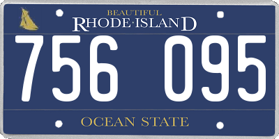 RI license plate 756095