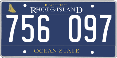 RI license plate 756097
