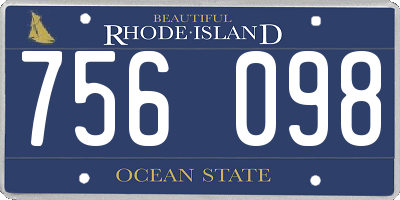 RI license plate 756098