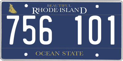 RI license plate 756101