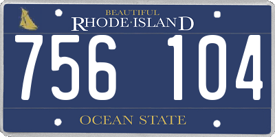 RI license plate 756104