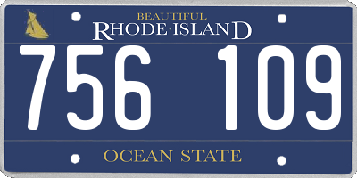 RI license plate 756109