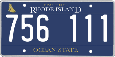 RI license plate 756111