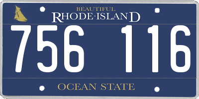 RI license plate 756116