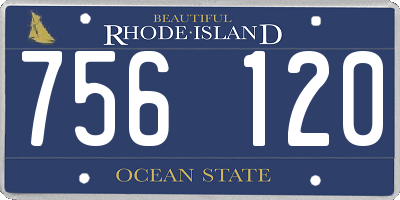 RI license plate 756120