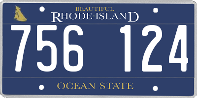 RI license plate 756124