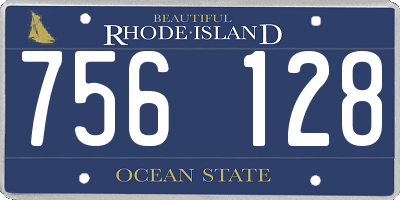 RI license plate 756128