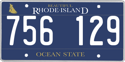 RI license plate 756129
