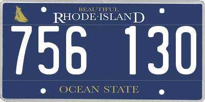 RI license plate 756130