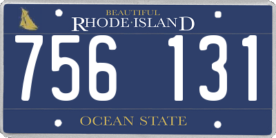RI license plate 756131