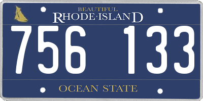 RI license plate 756133