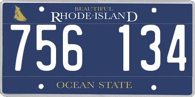 RI license plate 756134