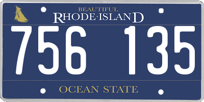 RI license plate 756135