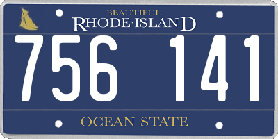 RI license plate 756141