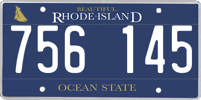 RI license plate 756145
