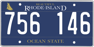 RI license plate 756146