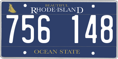 RI license plate 756148