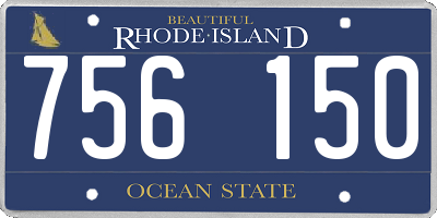 RI license plate 756150