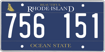 RI license plate 756151