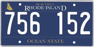 RI license plate 756152