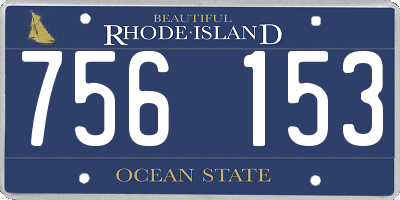 RI license plate 756153