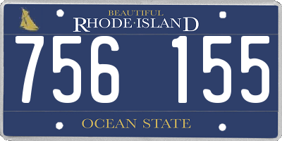 RI license plate 756155