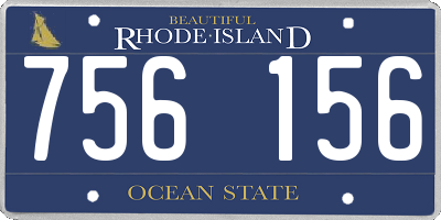 RI license plate 756156