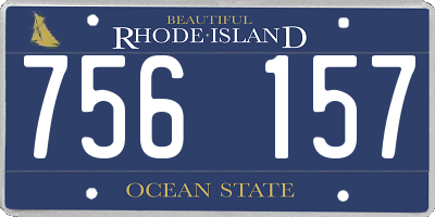RI license plate 756157