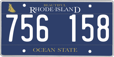 RI license plate 756158