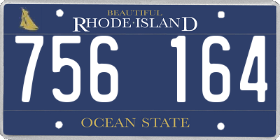 RI license plate 756164