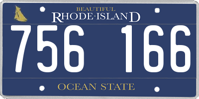 RI license plate 756166